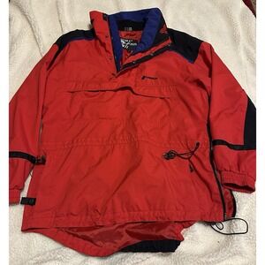 Vintage Tyrolia by Head Men's Ski Jacket Snowboard Coat Red Black Pullover‎ Med